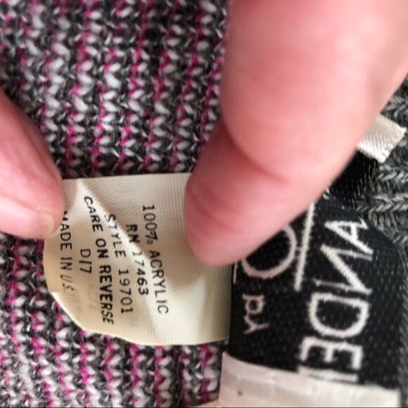 NWT NOS Vintage Folio Fire Islander 80s Cardigan XL - Picture 7 of 7